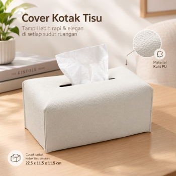 PUFFA Cover Kotak Tisu Kulit PU Tissue Box Holder Waterproof - PF-10