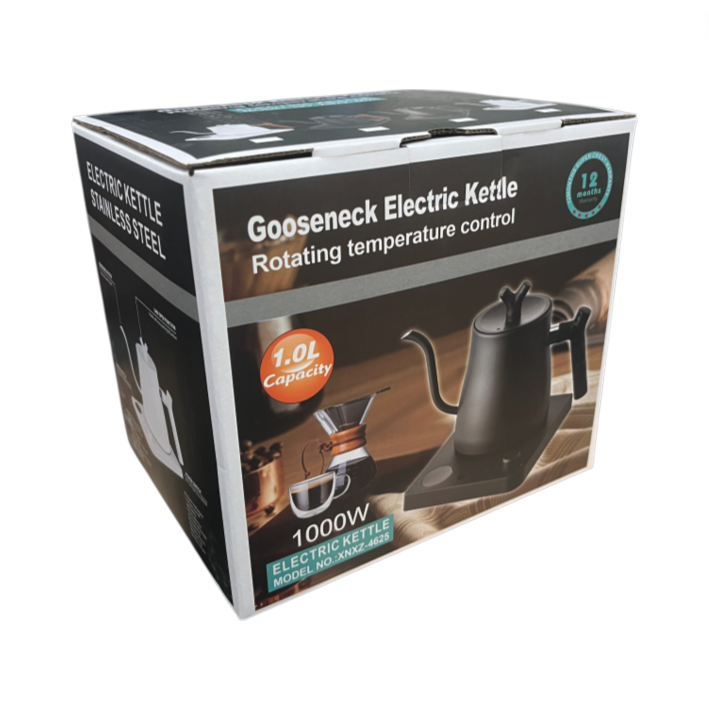Gambar produk Rovenka Teko Listrik Kopi Pemanas Air Leher Angsa Kettle 1000W 1L - HR-462 - Kemasan