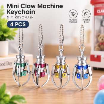 LANT Gantungan Kunci Mesin Capit Mini Claw Vending DIY Keychain 4 PCS - GB6680