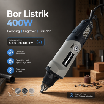 Gambar produk Taffware Bor Listrik Mini Electric Drill Polishing Grinder 400W - MD400