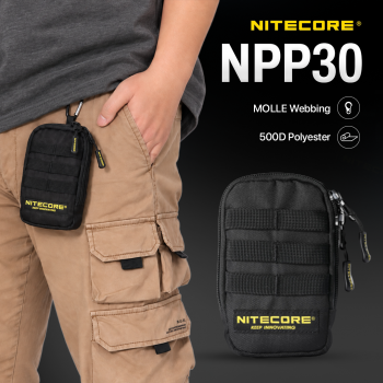NITECORE Tas Tactical Bag Pouch Mini Waterproof MOLLE 500D Polyester - NPP30