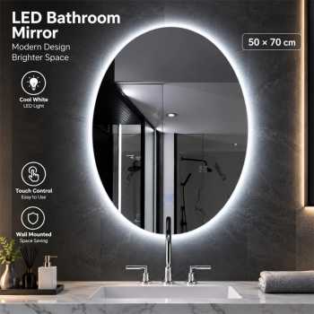 Ac Cermin Aesthetic Kapsul Dinding LED Makeup Wall Mirror Bathroom 12W - 1065