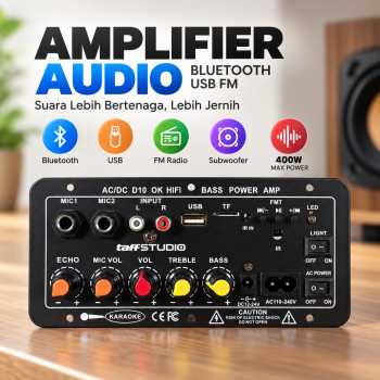 Gambar produk TaffSTUDIO Amplifier Board Audio Bluetooth USB FM Subwoofer DIY 400W - D10OK