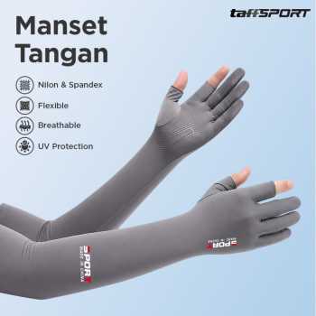 TaffSPORT Sarung Tangan Panjang Manset Sleeve Two Fingers Spandex - SP10