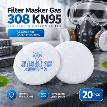 Gambar produk ASL Filter Masker Gas Respirator Kapas Cotton 308 KN95 20 PCS - C302