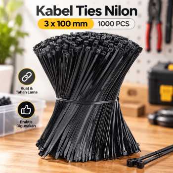 Gambar produk TaffGUARD Kabel Ties Nilon Cable Organizer Heatproof 3x100mm 1000 PCS - LW31