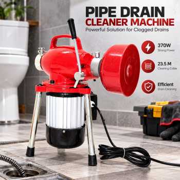 Gambar produk VE Mesin Pembersih Pipa Saluran Air Toilet Drain Cleaner 23.5 M 370W - GQ-80