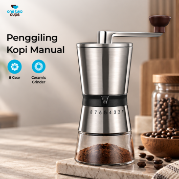 Gambar produk One Two Cups Alat Penggiling Kopi Manual Coffee Grinder 8 Gear - HY8