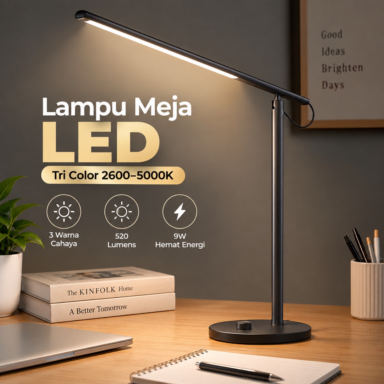 Gambar produk Xiaomi Mijia Lampu Meja Belajar LED 3 Color 2600-5000K 9W - MJTD01SSJNYL - Utama