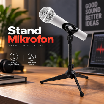 TaffSTUDIO Stand Mikrofon Desktop Microphone Holder Adjustable Height - BM-03