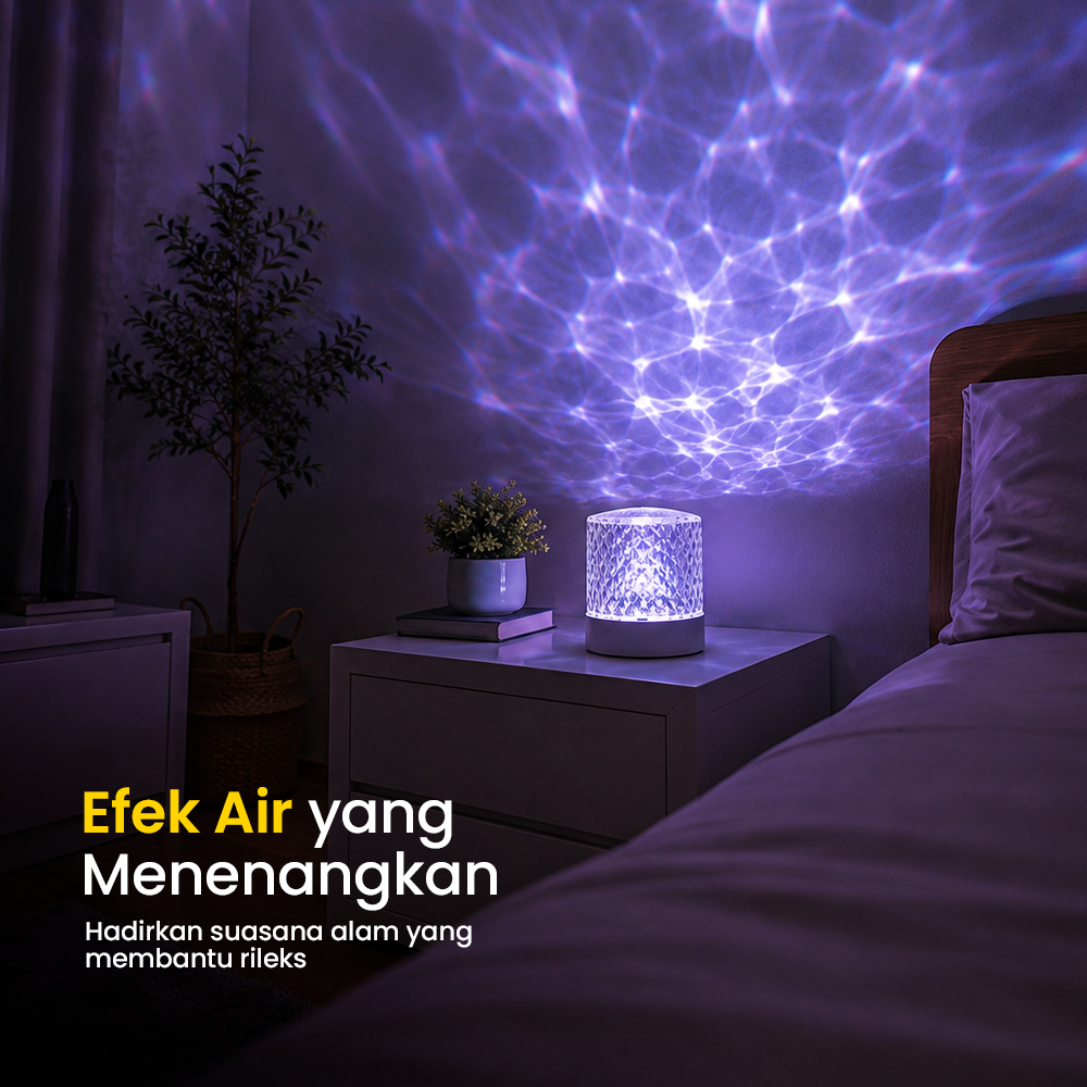 Gambar produk RISIFY Lampu Tidur Proyektor LED Water Ripple 16 Color Round 3W - SFY25 - 1