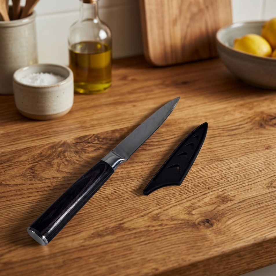 Gambar produk KNIFEZER Pisau Dapur Daging Sayur Roti Damascus Pattern Stainless 3.5 Paring Knife - 5