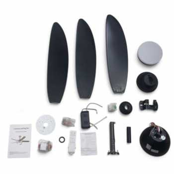 Gambar produk SOVE Kipas Angin Gantung Plafon Ceiling Fan LED 3 Color 52 Inch - TV-3 - 4