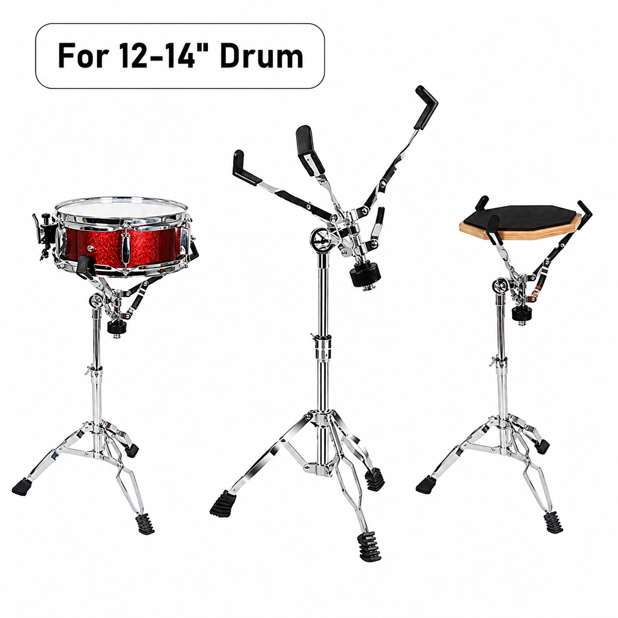 Gambar produk OZA Snare Drum Stand Heavy Duty Adjustable Height Holder Anti-Slip - O-14 - 6