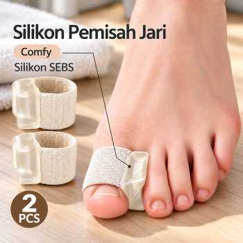 FLUE Gel Silikon Pemisah Jari Hallux Valgus Toe Separator 2 PCS - FB16