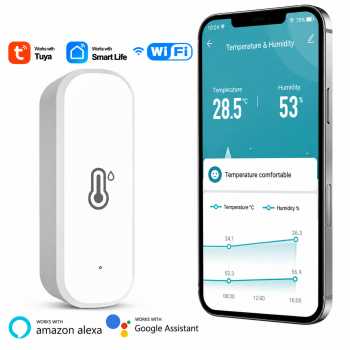 Gambar produk Tuya Smart Life Temperature and Humidity Sensor Real Time WiFi - TY-03
