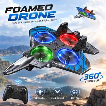 Gambar produk GLID Remote Control RC Pesawat Tempur Stunt 360 Degree Flip 2.4G LED - 828B