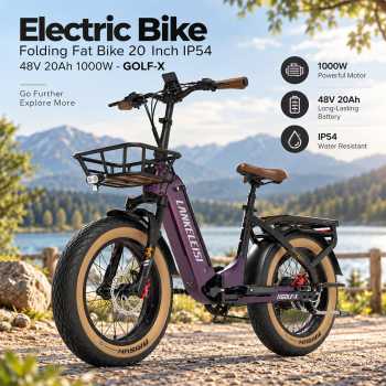 Gambar produk Lankeleisi Sepeda Listrik Lipat Fat Bike 20 Inch IP54 48V 20Ah 1000W - GOLF-X