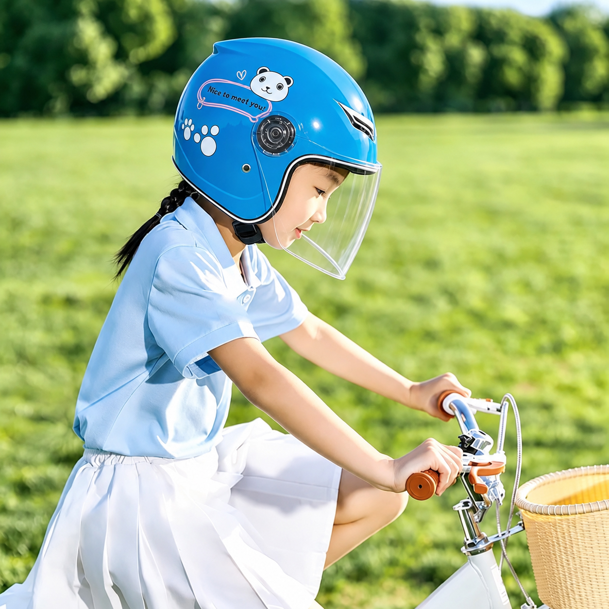 Gambar produk Nuoman Helm Sepeda Anak Half Face Sport Long Visor Kids Helmet - 523 - 6