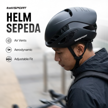 Gambar produk TaffSPORT Helm Sepeda Road Bike Aero Bicycle Helmet 14 Air Vent - Z25