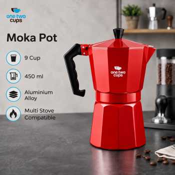 Gambar produk One Two Cups Moka Pot Teko Kopi Espresso Coffee Maker Stovetop Induksi - L55