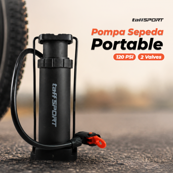 Gambar produk TaffSPORT Pompa Angin Sepeda Serbaguna Portable Pump 120 PSI - PM40