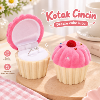 Joyero Kotak Cincin Kalung Anting Ring Box Cupcake Jewelry Case - PK315