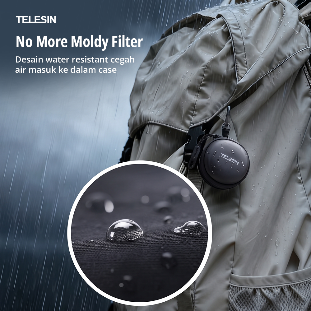 Gambar produk TELESIN Lens Filter Storage Case Action Camera Hard Shell 4 Slot - S6-PRC-13 - 4