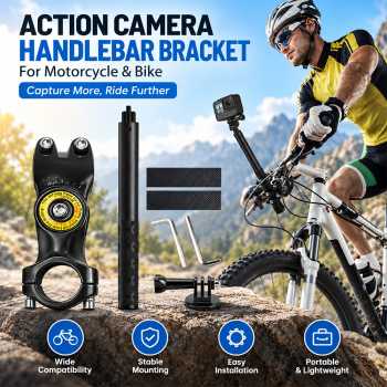 SZK Bracket Handlebar Monopod Kamera Aksi Motorcycle 3.5cm GoPro - XTGP02