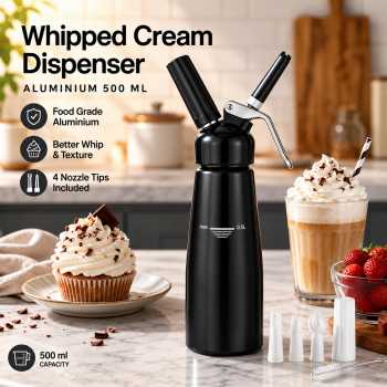 Gambar produk ANDRALYN Dispenser Whipped Cream Whipper Siphon Dekorasi Kue Aluminium - AN250