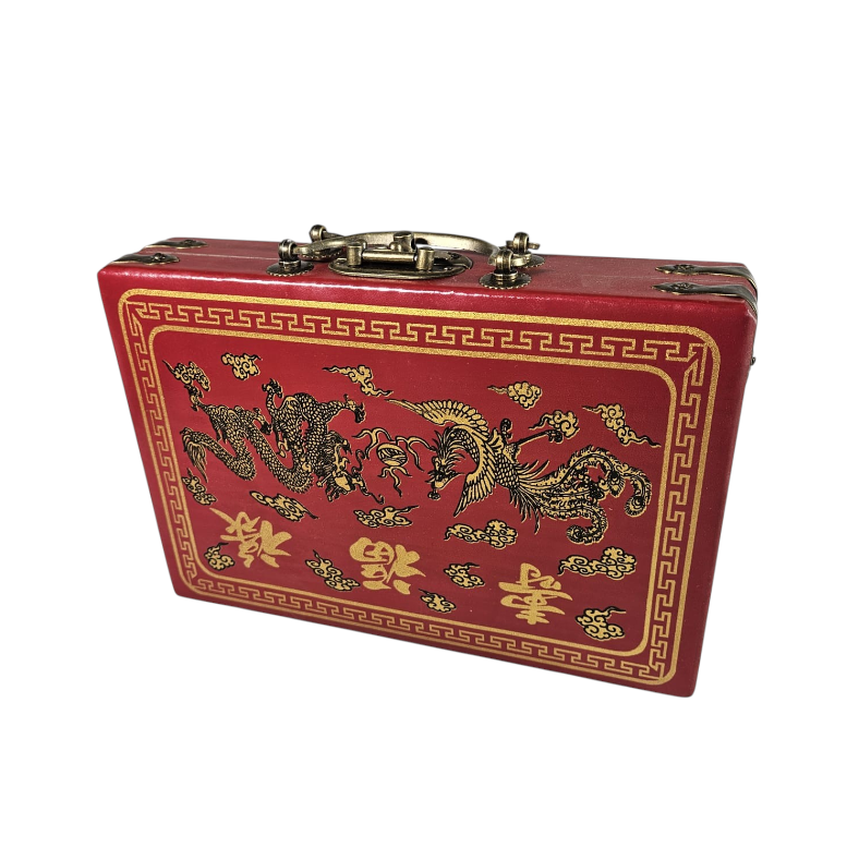 Gambar produk TUOZ Mahjong Set Portable Melamine Dice Tile Leather Box 20mm 144 Tile - 31BE - 7