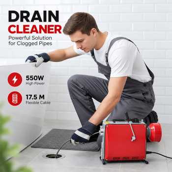 Gambar produk VE Mesin Pembersih Pipa Saluran Air Toilet Drain Cleaner 17.5 M 550W - GQ-150