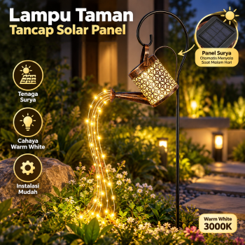 TIFICY Lampu Taman Outdor Tancap Solar Panel Warm White 3000K Small - ICY91