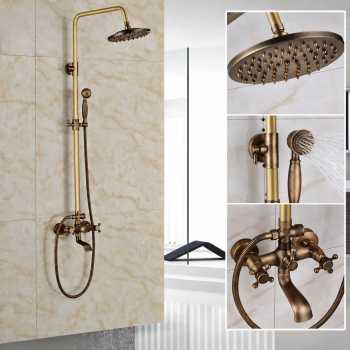 VODZY Shower Mandi 3 Way Hand Spray Faucet Antique Brass Body - VD-8