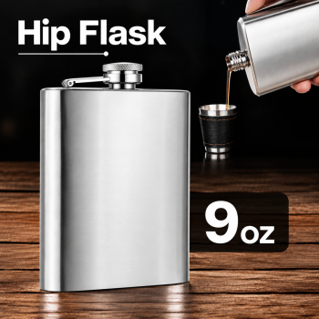 Gambar produk One Two Cups Botol Minum Whiskey Hip Flask Stainless Steel 201 - B-10