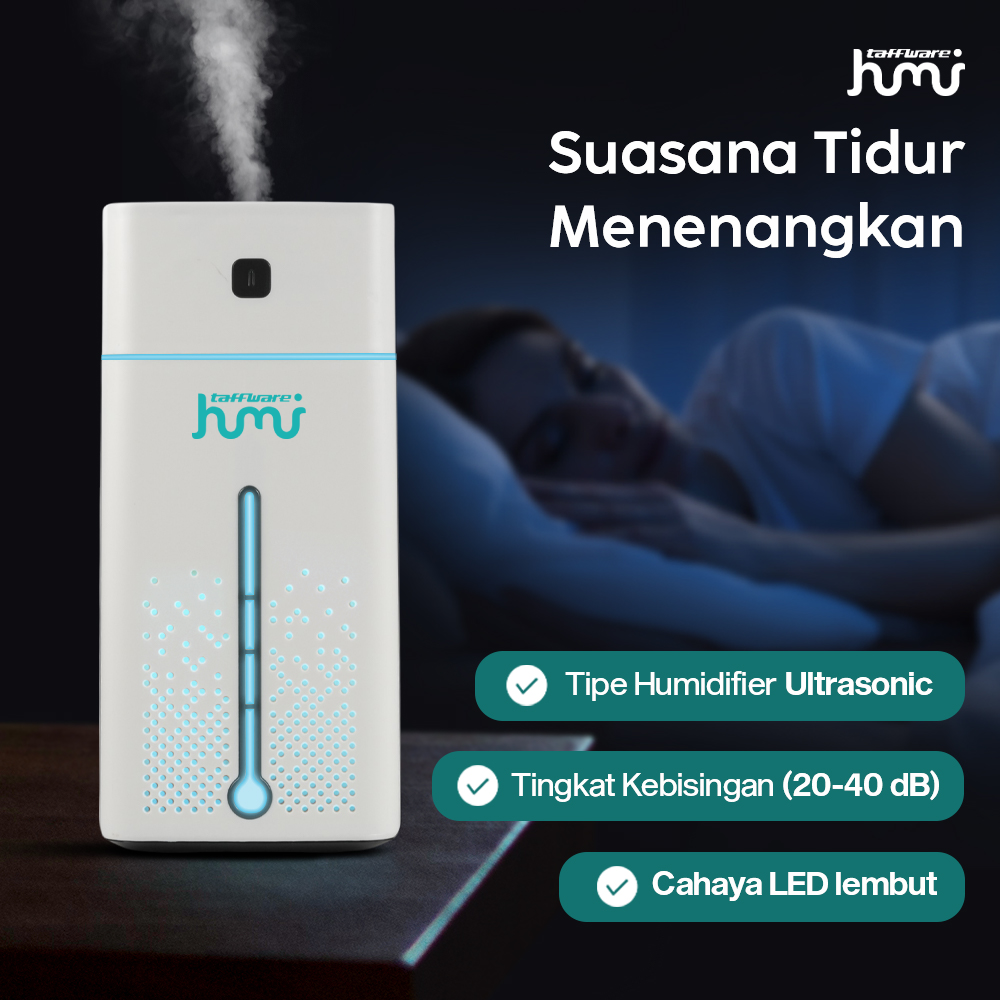 Gambar produk Taffware HUMI Humidifier Diffuser Mini Ultrasonic RGB 1L - KS-600 - 4