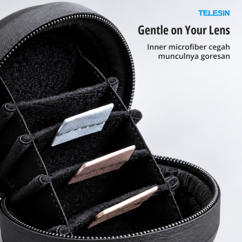 Gambar produk TELESIN Lens Filter Storage Case Action Camera Hard Shell 4 Slot - S6-PRC-13 - 2