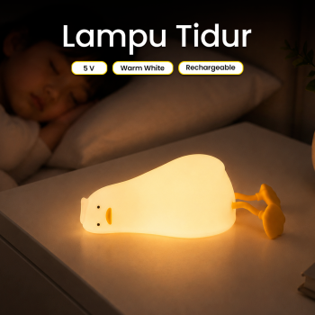 DADA Duck Lampu Tidur LED Bebek Squeeze Phone Holder Warm White 1W - K-1096