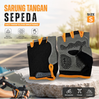 HUWAI Sarung Tangan Sepeda Gym Half Finger Gloves Breathable - TS-20