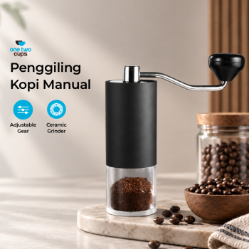 One Two Cups Alat Penggiling Kopi Manual Coffee Grinder Adjustable - BN50