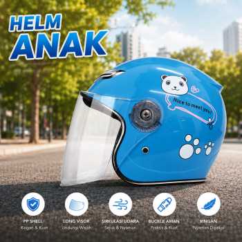 Gambar produk Nuoman Helm Sepeda Anak Half Face Sport Long Visor Kids Helmet - 523