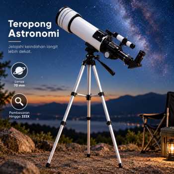BORW Teropong Bintang Astronomical Telescope Barlow Lens 70/400mm - F40070M