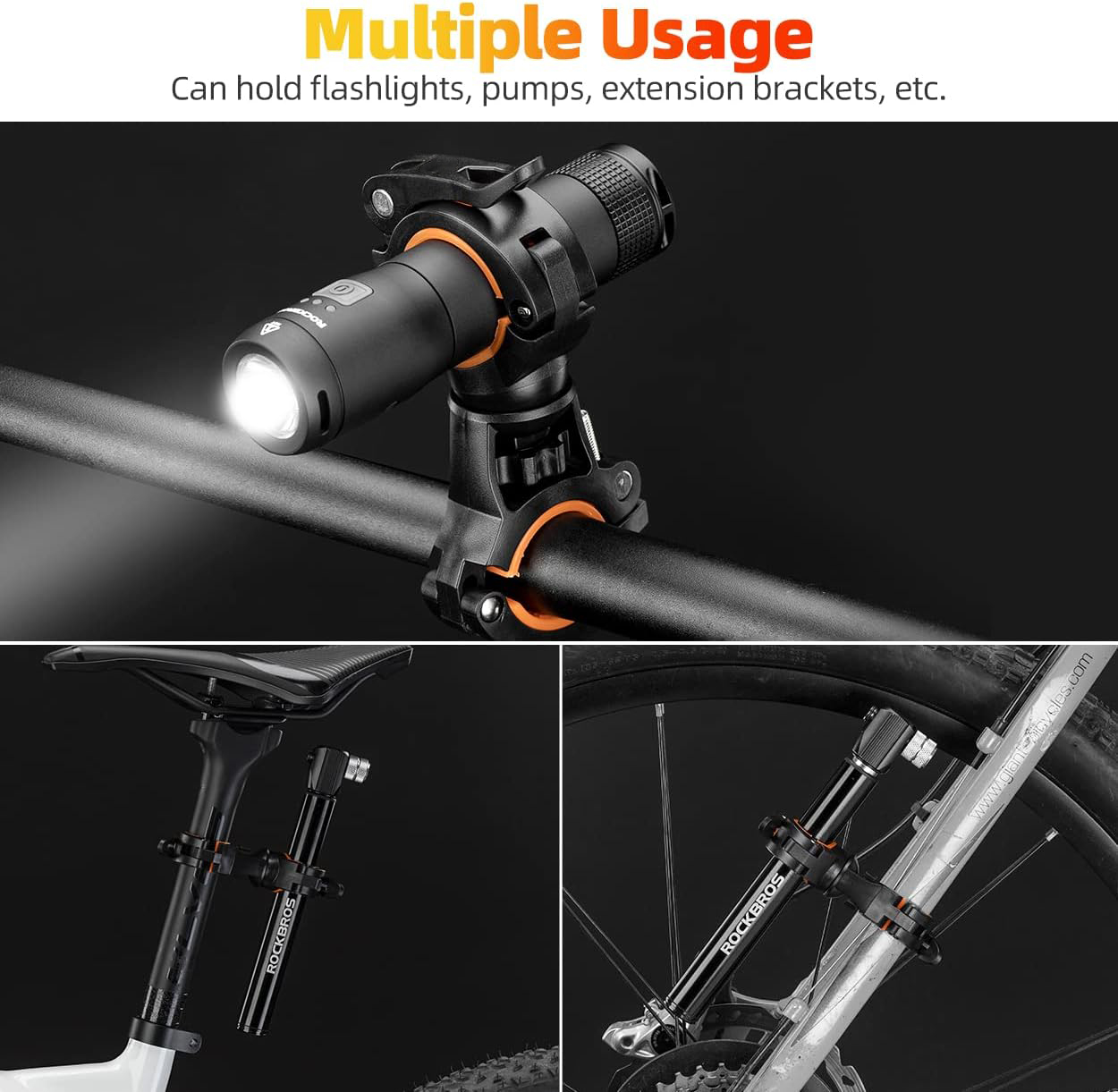 Gambar produk Cycle Zone Clamp Penjepit Senter Setang Sepeda 360 Derajat - ZH1035 - 2
