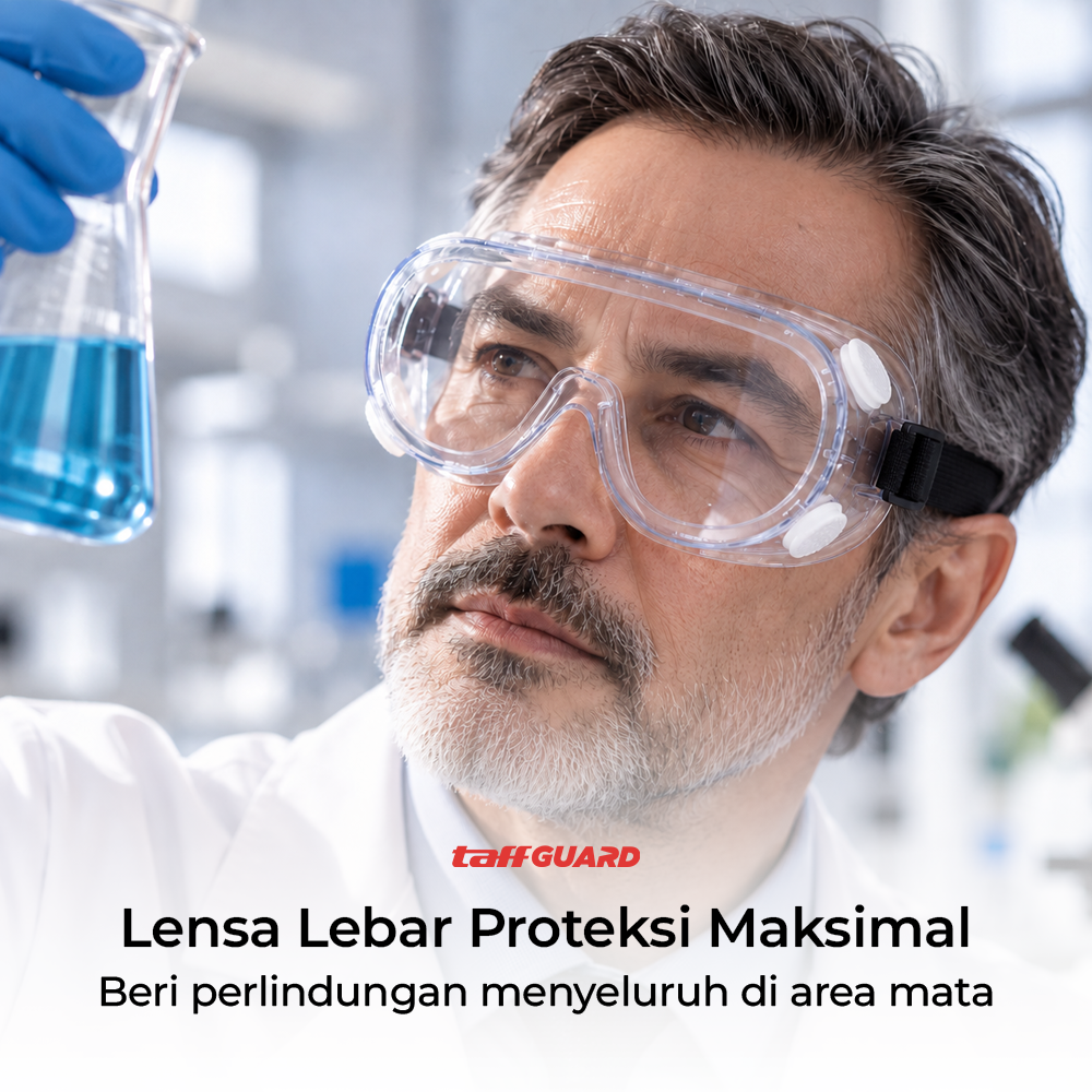 Gambar produk TaffGUARD Kacamata Safety Goggles Work Laboratory Eyewar Anti Fog - R101 - 2