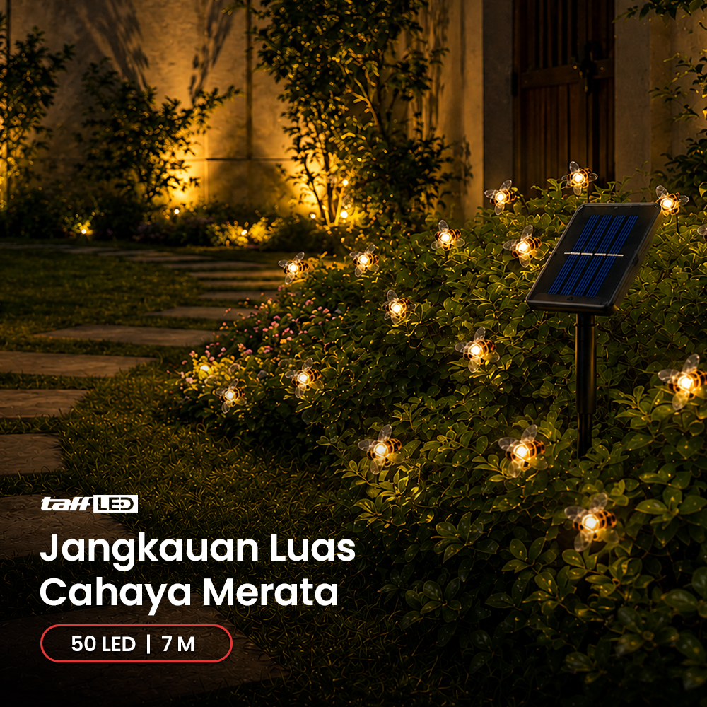 Gambar produk Finether Lampu Taman Outdoor Tancap Lebah Solar Panel IP65 50 LED - BE306 - 2