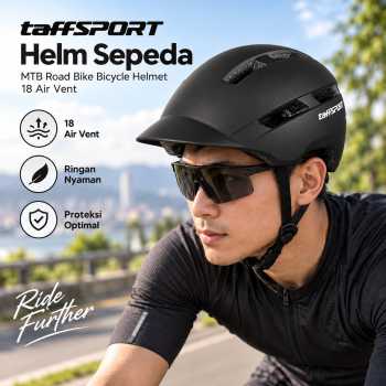 Gambar produk TaffSPORT Helm Sepeda MTB Road Bike Bicycle Helmet 18 Air Vent - X55