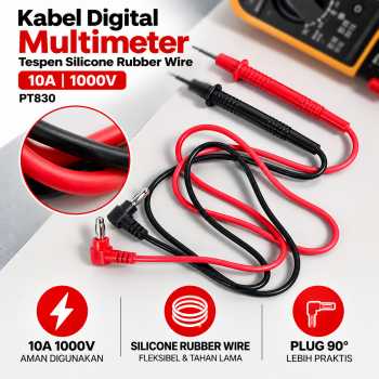 Gambar produk ANENG Kabel Digital Multimeter Tespen Silicone Rubber Wire 10A 1000V - PT830