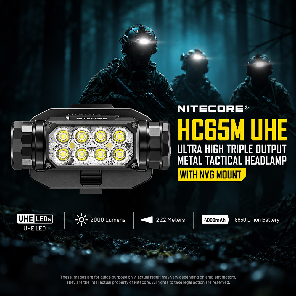 Gambar produk NITECORE Senter Kepala Headlamp LED Ultra NVG Mount IP68 2000 Lumens - HC65M UHE - Utama