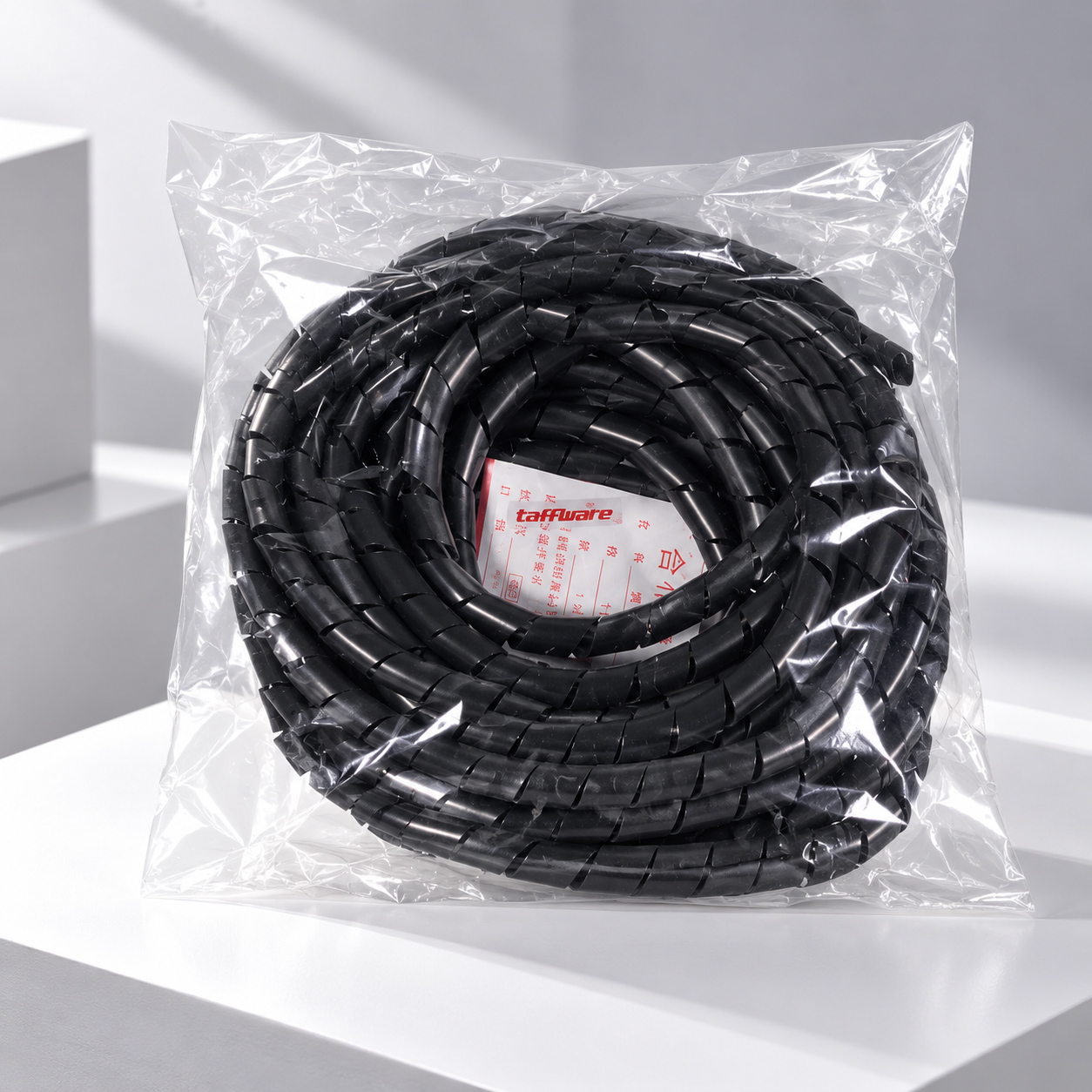 Gambar produk Taffware Spiral Pembungkus Pelindung Kabel Listrik Cable Organizer 10mmx8M - HPS-60 - Kemasan