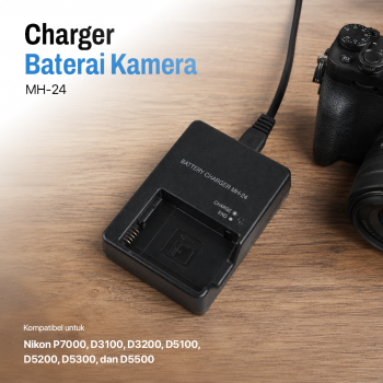 Gambar produk BRDRC Charger Baterai Kamera MH-24 for Nikon P7000 D5100 D5200 D5300 - BR100